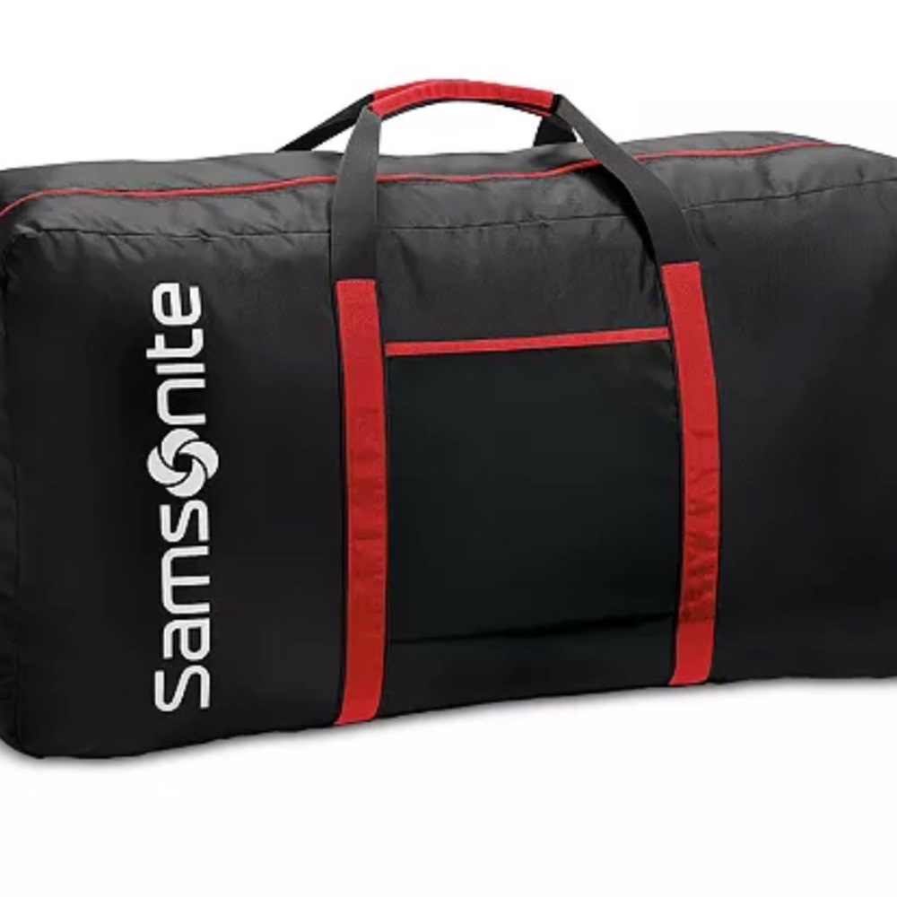 Samsonite Oversized Tote-A-Ton 33" Duffel Bag Black Red Travel Gym Lightweight